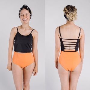 Kortni Jeane Cut High Orange Bottoms